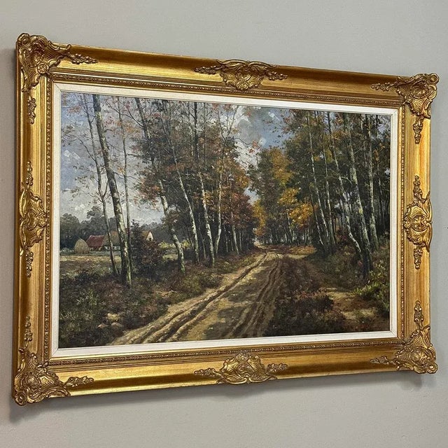 Antique Framed Oil Painting on Canvas by Jan Van Genesen (1887-1945) For Sale - Image 4 of 15