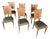 Art Nouveau Dining Chairs in Oak with Carved Rose Motifs, 1920, Set of 6 For Sale