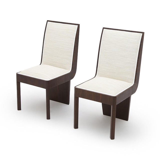 1940s Set of Fo Briar and Fabric Chairs, 1940s For Sale - Image 5 of 13