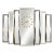 Oversized Bassett Mirror Co. 2013 Mirrored Panels Geometric Wall Clock For Sale