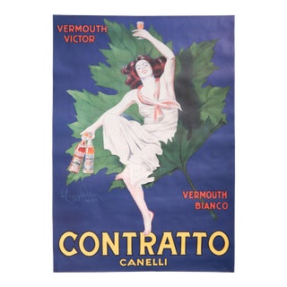 2000 Italian Poster - Contratto, Canelli - Vermouth Victor / Bianco (Re-Issue) For Sale
