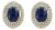 AGL Certified Natural Ceylon Sapphire Cabochon Stud / Clip Earring 18 Kt Gold For Sale