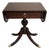 Antique English Regency Style Mahogany Drop Leaf Pedestal Side Table With Drawer For Sale