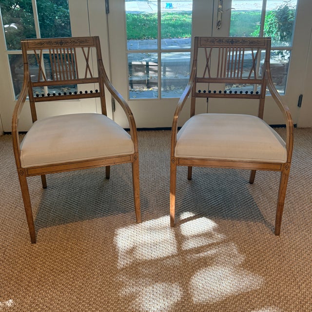 Pair of Antique Empire Chairs For Sale - Image 9 of 13