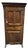 Antique French Country Knotty Pine Bonnetière Armoire With Diamond Carvings, Late 18th Century For Sale