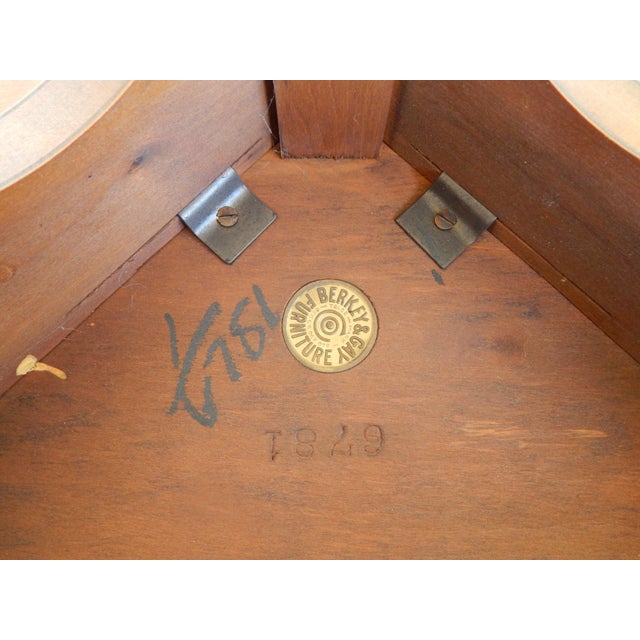 Early 20th Century Antique Berkey & Gay Demilune Occasional Side Table For Sale - Image 9 of 10