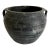 Rustic Black Gray Pottery Vase For Sale
