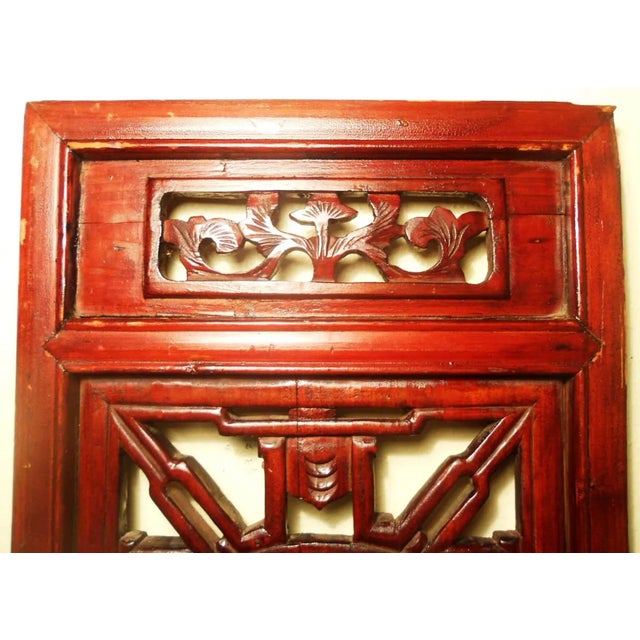 This Pair of Antique Chinese Screen Panels was originally made for inside window decoration in Buddhist Temples (like...