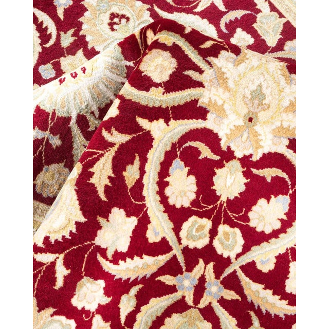 Textile Mogul, One-of-a-Kind Hand-Knotted Area Rug - Red, 4' 2" x 5' 10" For Sale - Image 7 of 8