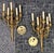 Metal Pair of Mid 20th Century Louis XIV Style Gilt Metal Five Light Electric Wall Sconces For Sale - Image 7 of 10