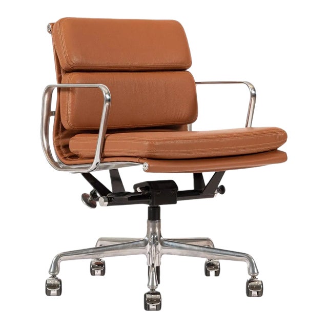 Eames for Herman Miller Brown Leather Office Chair 2000s For Sale
