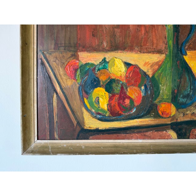 1960s 1970’s Lila Mirsky Mid-Century Modern Still Life Oil on Masonite Painting – Wood Framed For Sale - Image 5 of 12