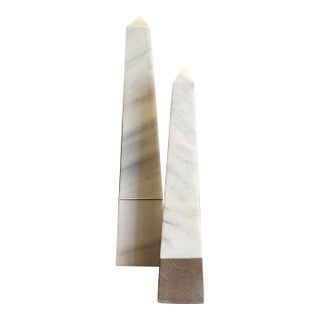 Italian Marble Obelisk, Pair For Sale