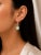 Contemporary Late 20th Century Pair of 18K White Gold Diamond Cabochon Green Amethyst Hanging Earrings For Sale - Image 3 of 3