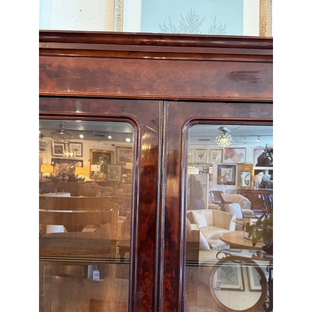19th Century Rosewood + Mahogany Restored Library Cabinet For Sale - Image 9 of 12