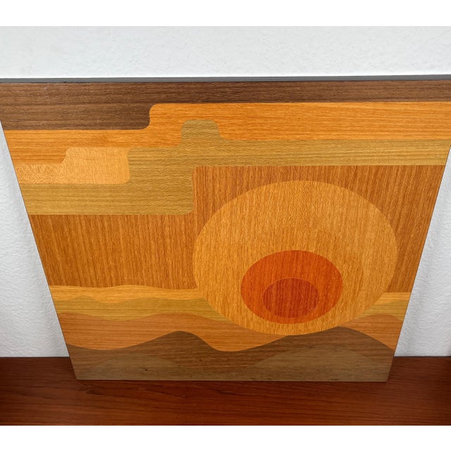 Mid-Century Wood Veneer Intarsia Wall Picture, 1960s For Sale - Image 6 of 18