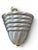 1970s Vintage Art Deco Revival White Satin Glass Pendant Light With Brushed Chrome Hardware For Sale - Image 5 of 9