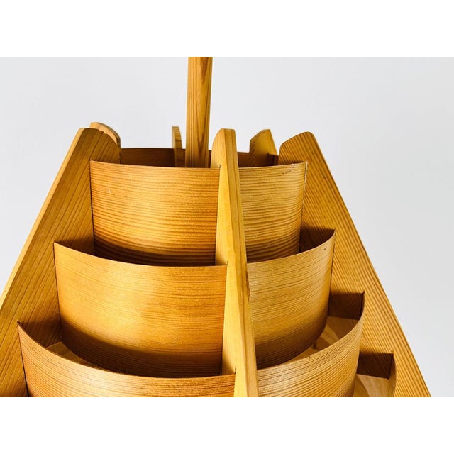 Mid-Century Modern Wooden Pendant Lamp by Hans-Agne Jakobsson, Sweden, 1960s For Sale - Image 13 of 16