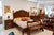 Wood Italian Walnut Eastern King Bed With Leather Upholstery For Sale - Image 7 of 7