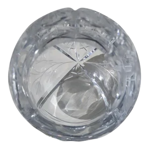 Vintage Cut Crystal Sphere Ashtray
