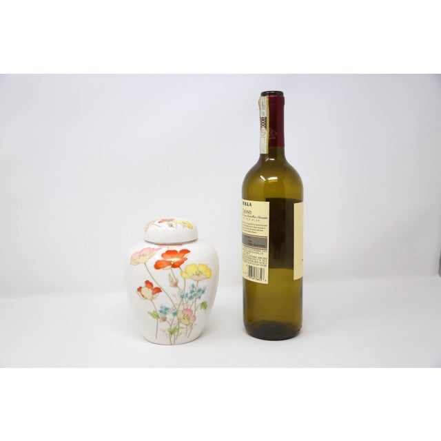 1970s Vintage Japanese Poppies Ginger Jar For Sale - Image 5 of 5