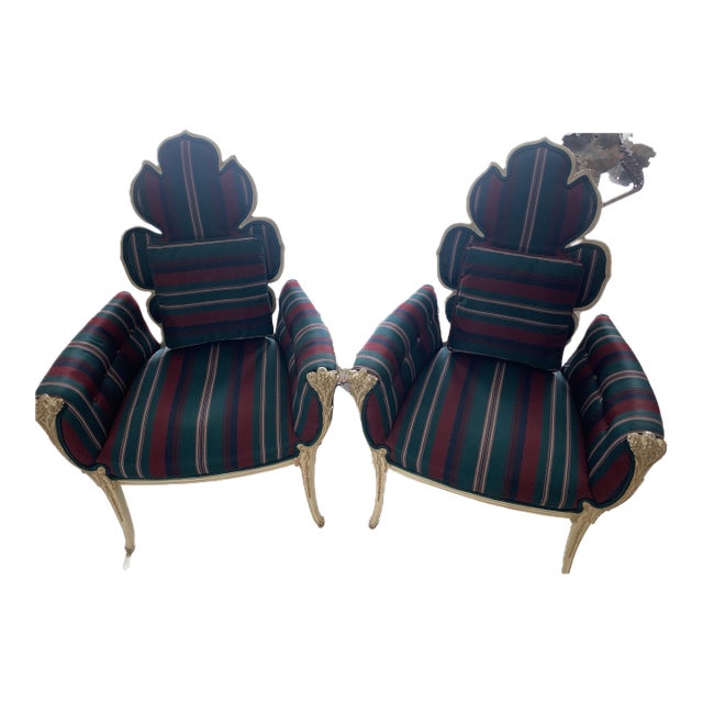 1960s Attributed Deutsch Bros. Chicago, 2 Leaf Chairs For Sale