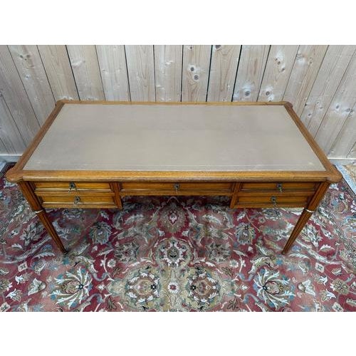 Large Louis XVI Style Flat Desk For Sale - Image 11 of 13