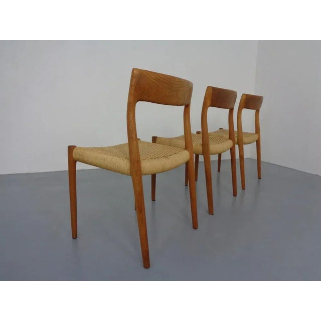 Model 77 Dining Chair in Teak and Papercord by Niels Otto Møller for J.L. Møllers, 1960s For Sale - Image 4 of 12