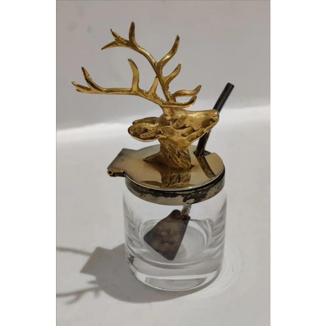 Antique Ormolu Figural Stag Head Mustard Jar, Circa 1920 For Sale - Image 10 of 13