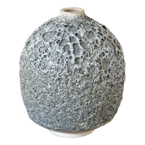 Heather Rosenman Light Grey Ceramic Volcanic Bud Vase