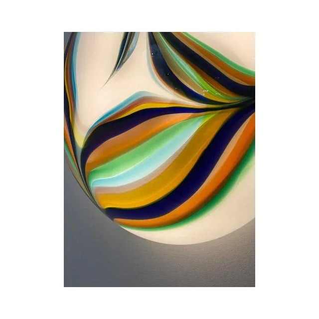 Glass White Murano Glass Wall Sconces by Simoeng, Set of 2 For Sale - Image 7 of 13