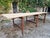 Antique French Folding Garden Table Set with Benches, Pine and Chestnut, 1890s, Set of 3 For Sale - Image 15 of 18
