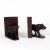A pair of carved tropical hardwood water buffalo bookends.