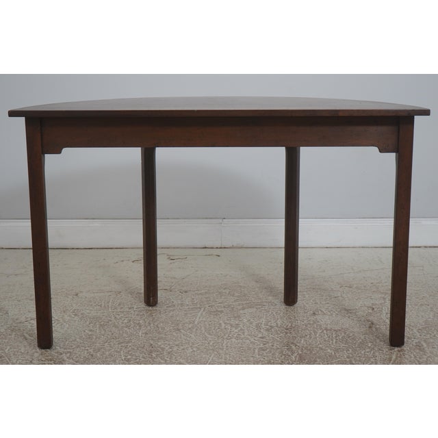 Kittinger Colonial Williamsburg Cw-34 Mahogany Demilune Table For Sale - Image 11 of 13