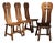 Brutalist Dining Chairs attributed to De Puydt, Belgium, 1970s, Set of 4 For Sale