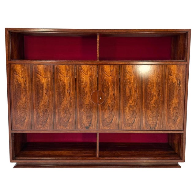 Italian Art Deco Ziricote Wood and Velvet Sideboard from Borsani, 1950s For Sale - Image 16 of 16