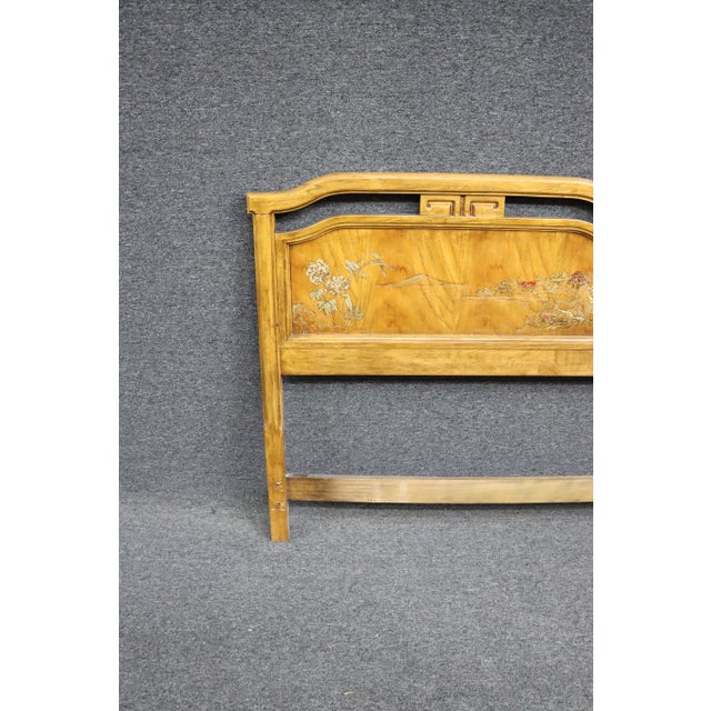Drexel Drexel Attributed Fruitwood King Headboard For Sale - Image 4 of 8