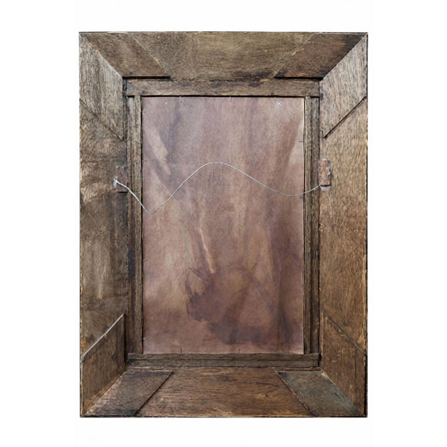 1960s Italian Reverse-Painted Geranium Glass Giltwood Mirror For Sale - Image 17 of 18