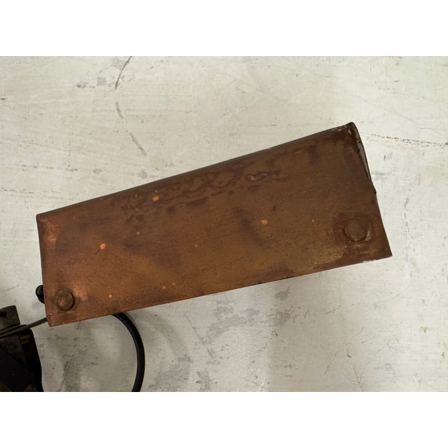 Green Mid-Century Industrial Workshop Lamp from Concertina, 1950s For Sale - Image 8 of 14