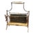 1960s Mid-Century Modern Brass, Smoked Glass & Onyx Magazine Rack in the Manner of Maison Bagues. For Sale