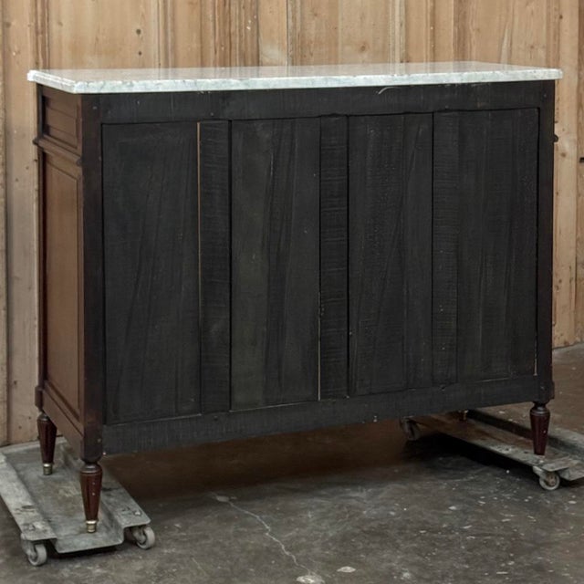 19th Century French Louis XVI Mahogany Buffet With Cararra Marble For Sale - Image 16 of 16