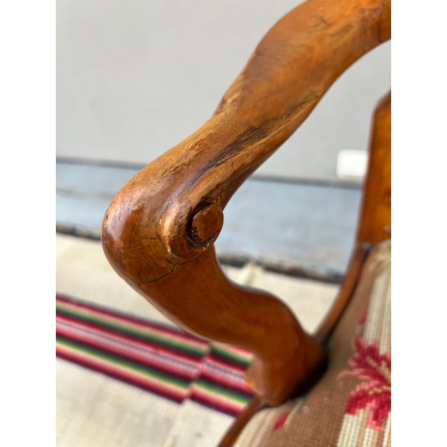 Antique Country French Provincial Carved Armchair, 18th Century For Sale - Image 4 of 12