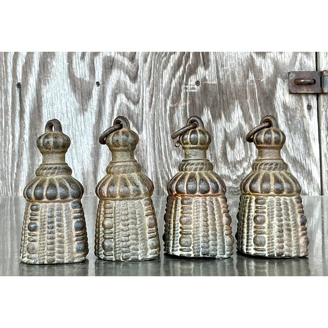 Add a touch of timeless character and textural richness to your interiors with this charming set of four vintage tassels....