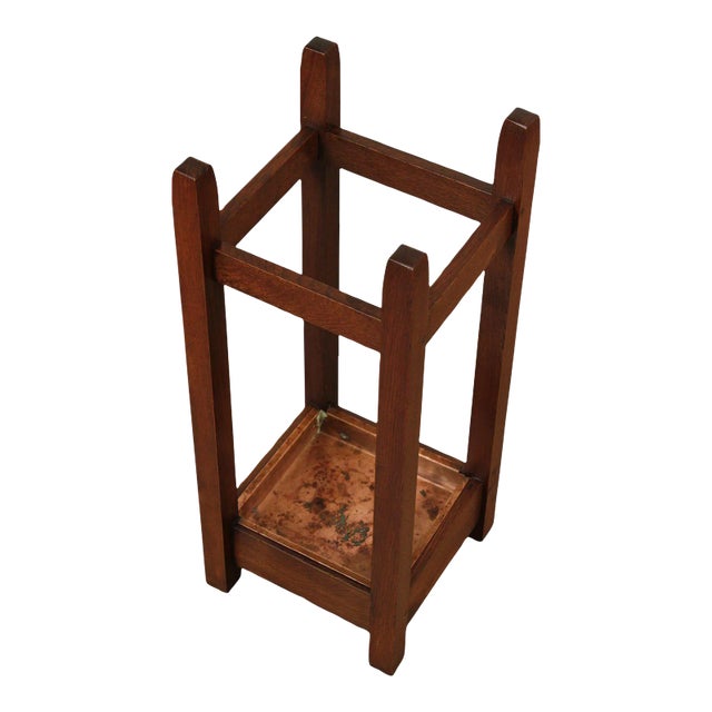 Custom Quality Mission Oak Umbrella Stand For Sale