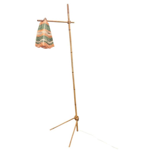Mid-Century Bamboo and String Floor Lamp, 1960s For Sale - Image 16 of 16