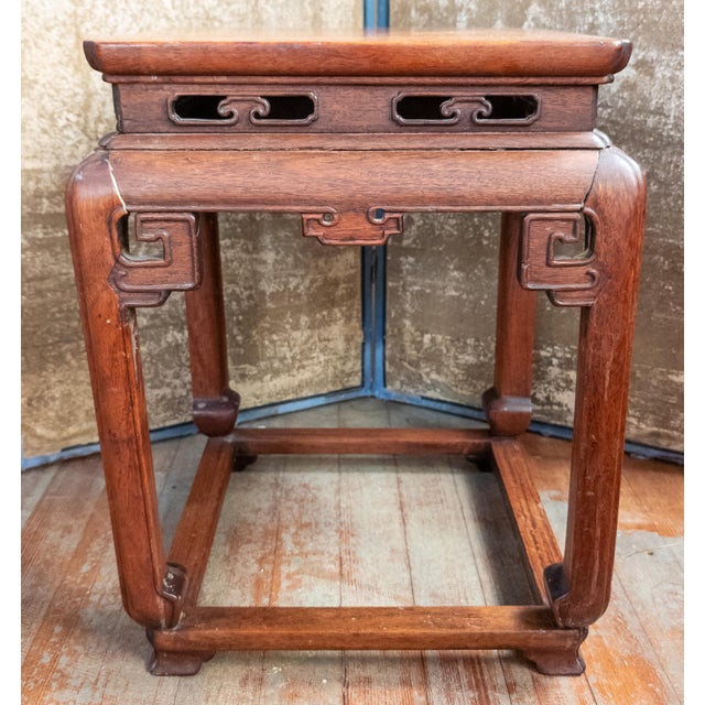 20th Century Rosewood Chinese Fand Deng Side Table or Stool For Sale - Image 4 of 16