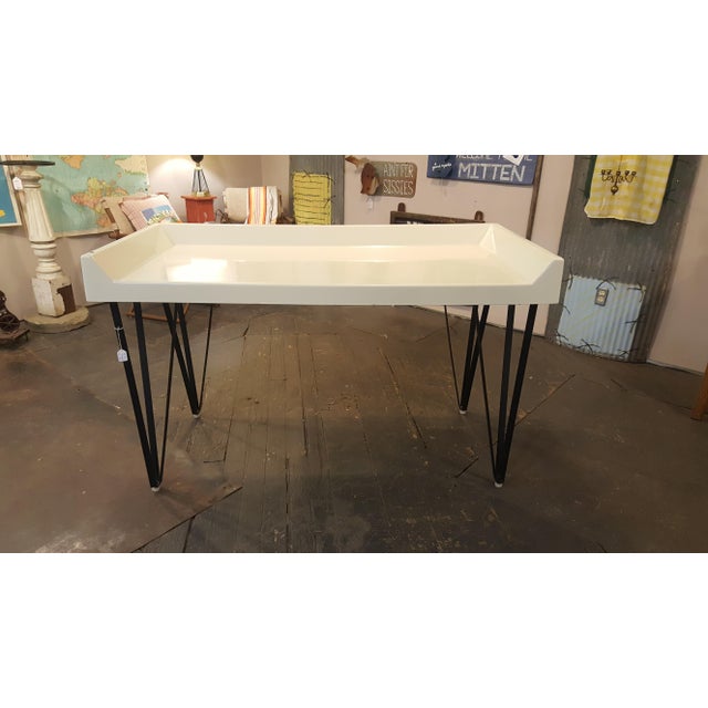 Vintage SolOMatic MidCentury Modern Fiberglass & Metal Folding Laundry Table Chairish