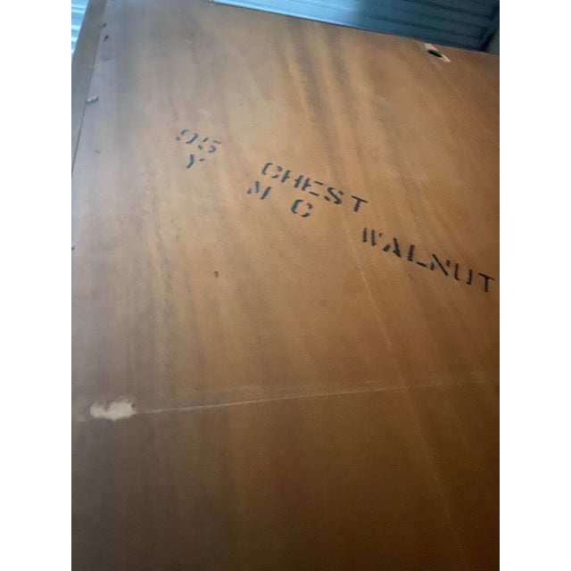 60s Mid-Century Modern Walnut Curved Highboy Dresser by Young Manufacturing . For Sale - Image 10 of 12