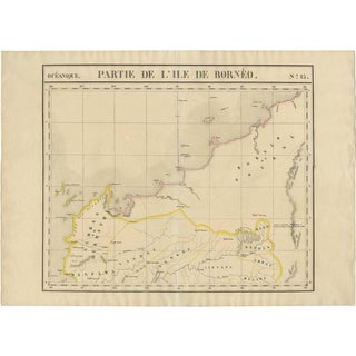 Antique Map of Borneo and Malaysia by P.M.G. Vandermaelen, 1827 For Sale