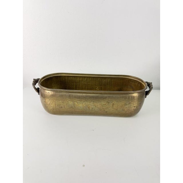 Large Oval Italian Brass Planter, 1950s For Sale - Image 4 of 14